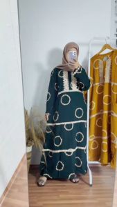 DRESS RENDA MIDI SUSUN / GAMIS MIDI DRESS WANITA REMAJA DEWASA TERKINI