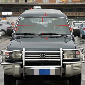 Mitsubishi Pajero V31V33Q6 Glass Windshield Decorative Bar Black Diamond King Front Windshield Bright Bar Replacement Part