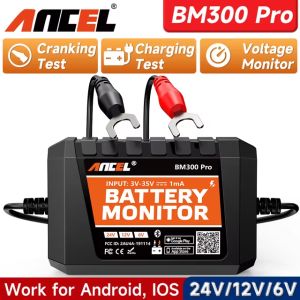 ANCEL BM300 PRO เครื่องทดสอบแบตเตอรี่ เครื่องทดสอบแบตเตอรี่รถยนต์ 6V 12V 24V เครื่องวิเคราะห์แบตเตอรี่ SOH เครื่องวิเคราะห์สุขภาพแบตเตอรี่ SOC เครื่องตรวจสอบแบตเตอรี่ เครื่องมือวินิจฉัยรถยนต์ สำหรับรถยนต์ มอเตอร์ไซค์ รถตู้ รถบรรทุกขนาดเบา เรือ