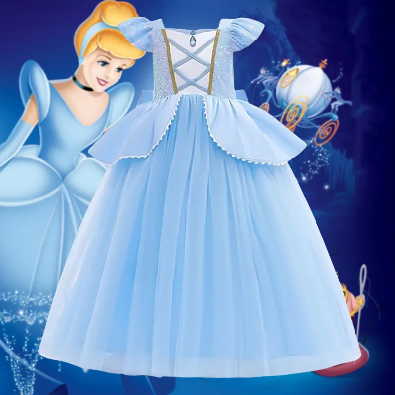 Đầm váy công chúa Elsa ngắn tay Rabity 5666
