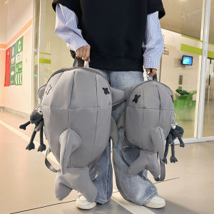 Shark Design Backpack Dinosaur Monster Unique Style School Bag Motorcycle Helmet Traveling Backpack for College Students