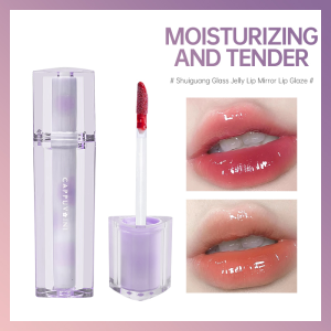 Cappuvini Lip Glaze Iced Tea Mirror Surface Jelly Mirror Lip Gloss Korean Original Tahan Air Tahan Lama -🌹Tamia