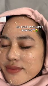 [Bayar di Tempat] Eksfoliasi untuk mengangkat sel kulit mati CLEORA 3 MINUTES EXFOLIATING GEL