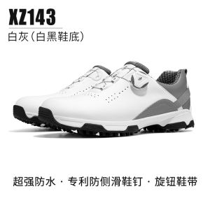 PGM Mens Golf Shoes Casual Breathable Sports Shoes with Knob Shoelaces Waterproof Autumn Wear Comfortable Golf Footwear