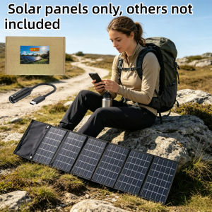 Water Resistant 50W 90W Foldable Solar Charger Portable Dual USB DC ETFE Solar Panel For Camping Hiking Cycling Fishing Outdoor