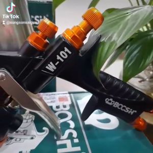 Súng phun sơn W101 Bocshchính hãng Đài Loan Béc 1.3 - cốc inox 304 có chân đứng 400ml