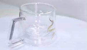 Suomi 200ml Double Layer Glass With Handle Heat-Resistant Coffee Glass Mug Double Layer Tea Cup