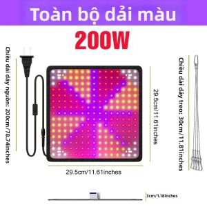 Đèn LED Trồng Cây Quantum Board 200W Quang Phổ Đầy Đủ Dùng Cho Nhà Kính Trong Nhà Trồng Thủy Canh Rau Cây Trồng Trong Chậu