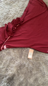 Baru Hijab Abika Bergo Ratifa AB 404 Maroon Stella Premium Jilbab Rempel