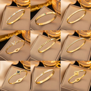 Non-Fading Titanium Steel Bracelet Luxury Minimalist Abalone Shell Stainless Steel Bracelet Jewelry INS Style Cross-Border