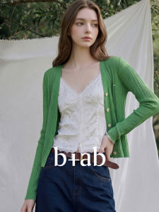 V-neck French Style Knitted Cardigan Slim Fit Summer Wear