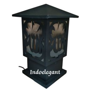 Lampu pagar motif lafadz ALLAH & MUHAMMAD lampu & dekorasi lampu taman pilar pagar motif islamiy.