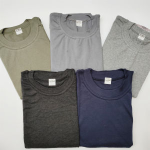 เสื้อผ้าฤดูใบไม้ร่วงสำหรับผู้ชายเซตกางเกงลองจอนเสื้อผ้าฤดูใบไม้ร่วงคอปกปานกลางคอตตอนแท้เสื้อผ้าฤดูใบไม้ร่วงสำหรับวัยกลางคนและผู้สูงอายุเสื้อชั้นในใส่ด้านในคอสูงปานกลางเสื้อสำหรับคุณพ่อ