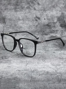 Ultra-Light Frame Big Face Slimming Anti-blue Light Glasses Frame Mens Fashionable Retro Color Changing Online with Astigmatism Myopia Glasses Women