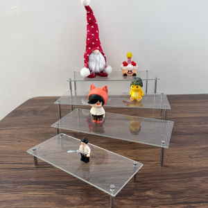Clear Acrylic Display Risers for Figures Cupcakes and Jewelry Display Stands Riser Shelf for Cupcake Toys Collectibles
