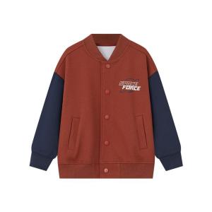 Áo Khoác Bóng Chày Nam Mùa Xuân Thu Màu Khối Cho Bé Trai Áo Khoác Cotton Polyester Phong Cách Thường Ngày Áo Khoác Ngoài Cho Bé Trai