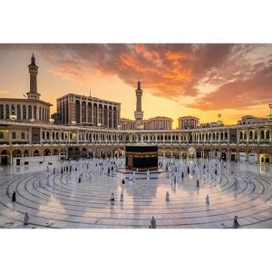 500/1000/1200/2000PCS Jigsaw Puzzle Peaceful Masjid Al Haram Sunset Landscape For Adults Ideal For Stress Relief And Relaxation