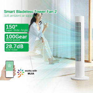 Xiaomi Bladeless Tower Fan 2 Mi Smart Tower Fans DC Frequency Conversion Summer Cooling Air Conditioner Cooler APP Control Energy Saving 塔扇