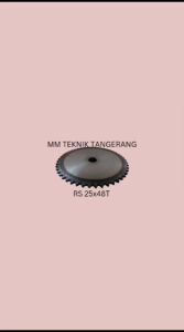 Sprocket RS 25 x 48 T Gear Rantai Single Gir Gigi Z 48T RS25 -1 25Z40 25X48T 25-1 tipe B RS-25x48T