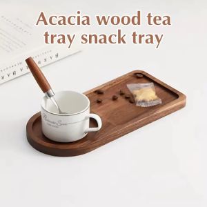 Coffee Tray Wooden Board Breakfast Tray Food Tea Set Decorative Table Accessories Multi-Purpose DIY Doorplate