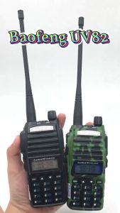 Baofeng UV82 Walkie Talkie 2 Set Dual Band UHF/VHF Two Way Radio Long Range 5W High Power Portable Handheld Radio Original COD