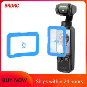 BRDRC Pocket 4 Screen Protector Film HD Tempered Glass Flims Anti-Scratch for DJI Pocket 4 3 Accessories with Installation Tools