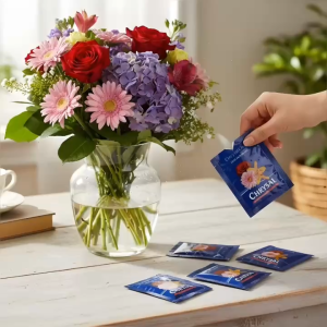 Combo 5 Gói Dưỡng Hoa Chrysal Tiện Lợi - Giữ Hoa Tươi Lâu Nước Trong Không Mùi Kích Nở Bông Đẹp