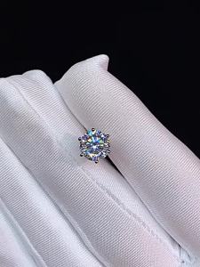 1carat *2 Moisanne Earrings D Color With Certificate 925 Sterling Silver Elegant Womens Earrings Jewelry Valentines Day Gift