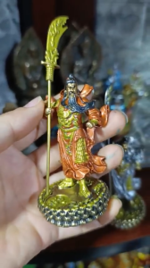 Tượng Quan công võ thánh bằng đồng vẽ chi tiết . cao 11.5 cm và mâuc cưỡi xích Thố cao cao 55*6.5cm