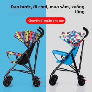 MLZH | Xe Đẩy Em Bé Nhẹ Dễ Mang Có Ô Che