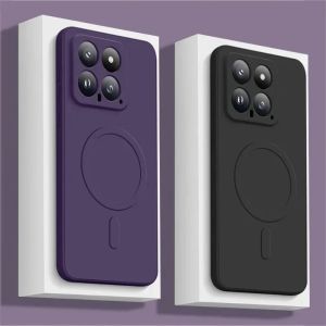 Original for Magsafe Magnetic Wireless Charging Case For Xiaomi 15 Ultra 14 14Pro Mi 13  Liquid Silicone Candy Soft Bumper Cover