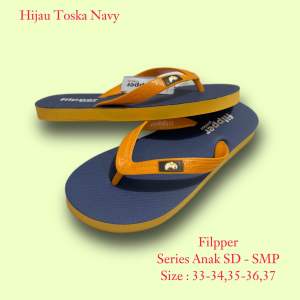 Sandal jepit Filpperr anak tanggung basic hitam dan warna
