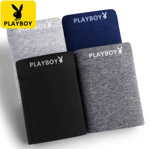 Playboy Mens Briefs Antibacterial Breathable Boxer Shorts Summer Thin Loose plus Size Comfortable Underwear Cotton Fabric