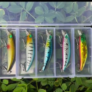 Laser Fishing Lure 7cm 4g Floating Minnow Hard Bait Swimbait Wobbler Crankbait Pesca Tackle Multiple Quantity Sets for Carp Bass