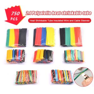Original Aideepen 530pcs set heat shrink tubing insulation electrical Shrinkable tube for charger shrinkable tube wire water proof tube set in Plastic Bag Assortment Electronic Polyolefin Ratio 2:1 Wrap insulation wire cable sleeve Kit Pack