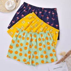 Men Underwear Boxers Shorts Cotton Sleep Underpants High Quality Brands Short Printed Loose Comfortable Homewear Mens Panties