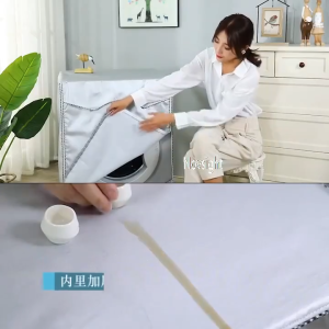 Protection Dust Proof Durable Protable Solid Zipper Design Washing Machine Cover Front Loading Anti Corrosion Waterproof Home Dryer Protectors Oxford Cloth