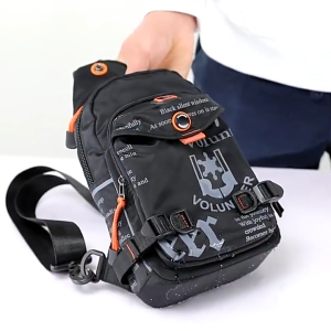 Nky- Sling Bag Pria Haoshuaii5301 Tas Selempang Pria Terbaru Tas Dada Wastbag Pria Korea Kekinian