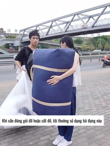 Túi đựng quần áo chăn bông túi đựng đồ di chuyển vải Oxford cao cấp chống thấm nước dung tích lớn F7