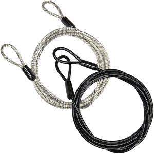 100CM/3.3Ft Long Travel Security Cable LockBraided Steel Coated Safety Cable Luggage LockSafety Cable Wire Rope