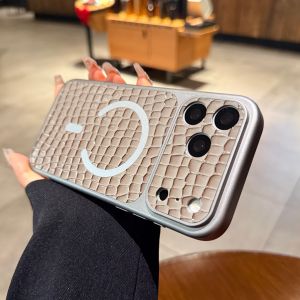 AO.HU | Croc Pattern Magsafe Compatible Protective Case for iPhone