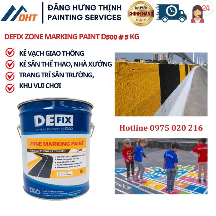 SƠN KẺ VẠCH giao thông, nhà xưởng, sân thể thao, trang trí... DEFIX ...