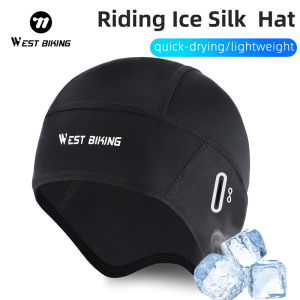 West Biking | WEST BIKING Ice Silk Bicycle Hat UV400 Summer Cool Breathable Cycling Headgear High-Elastic Lightweight Helmet Liner Bike Hat