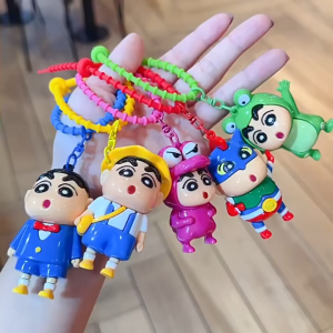 Duocoo✅Ready✅Kawaii Anime Crayon Shin-Chan พวงกุญแจน่ารักการ์ตูนรถ Key แหวนจี้กระเป๋านักเรียนของขวัญตกแต่งสําหรับเพื่อน