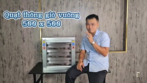 Quạt thông gió vuông CODY 500x500 180W - TUA 1450V/PH