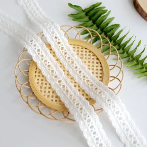 High-Quality Cotton Lace Edged Fabric for DIY Childrens Clothing Doll Clothes Curtains Home Decor Hollow out Cotton Material