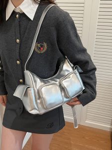 Đồng Bằng Rhyme Lưới Nữ Sát Nách Túi Mới 2024 Retro Đơn Giản Cao Cấp Đeo Túi Xe Máy Bề Mặt Mềm Kích Thước Trung Bình