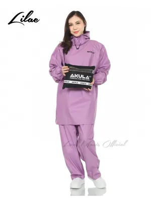 AKULA Jas Hujan HOODIE Setelan Pria Wanita Bahan PVC 025 Anti rembes kual Elastis 100% original
