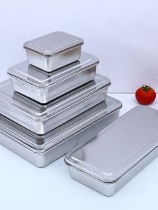 Japanese Style 304 Stainless Steel Kitchen Storage Container with Lid Multi Grid High Temperature Resistant Spice Box for Cooking