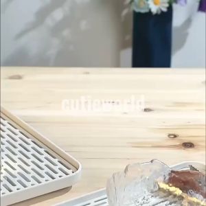 ถาดคว่ำแก้ว รองน้ำ 2 ชั้น ด้วยเทคนิคบรรจุภัณฑ์ที่คว่ําจาน ถาดระบายน้ำ 2 ชั้น ถาดใส่ผลไม้ ถาดวางจาน ถาดวางช้อนส้อม คุณภาพเสริมจมูก